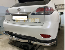 Защита заднего бампера уголки d60 для Lexus RX270/RX350/RX450h (2009-2015)