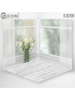 Фотофон 3D пазловый «Окно с цветами»