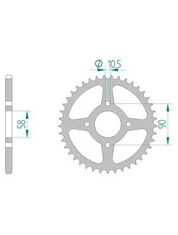 10221-39 Звездочка цепи 520 AFAM 10221-39