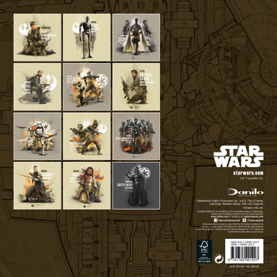 Star Wars Rogue One Official Календарь 2017 ИНОСТРАННЫЕ ПЕРЕКИДНЫЕ КАЛЕНДАРИ 2017, Star Wars Rogue O