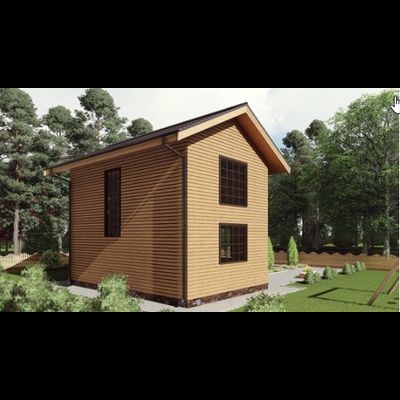 Двухэтажный каркасный дом с двумя спальнями 85м² (SK78)