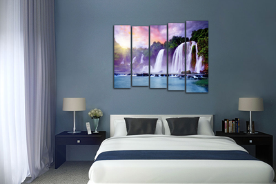 Модульная картина "Диковинный водопад"