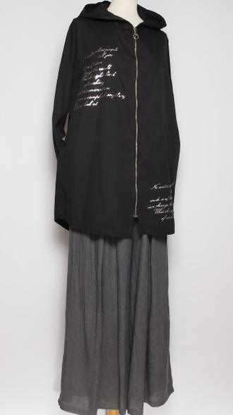 Ветровка  "ТЕКСТ" чёрная