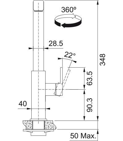 Смеситель Franke Mythos Nozzle Side