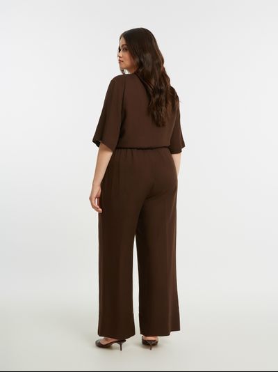 Женские летние брюки прямого кроя на кулисе