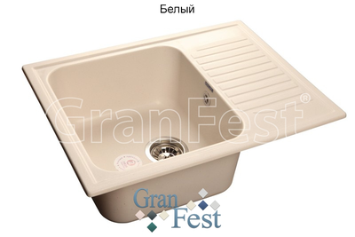 Керамическая мойка Granfest Гранфест GF-S645L реверсивная 1 секционная мойка