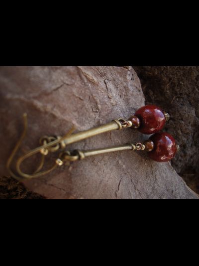 Серьги в стиле бохо "Сказка про волшебные лесные ягоды"