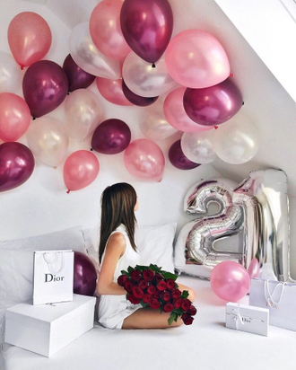 цвет бургунди воздушные шары краснодар