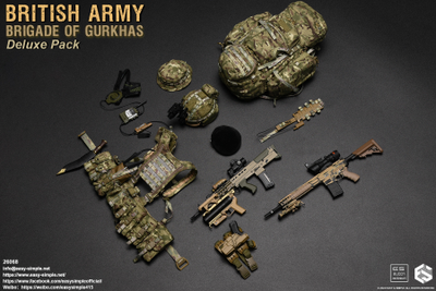 Боец бригады гуркхов Британской армии - Коллекционная ФИГУРКА 1/6 British Army Brigade of Gurkhas Deluxe Pack (26068) - Easy&Simple