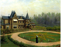 Картина обогреватель, репродукция Льва Лагорио Дача