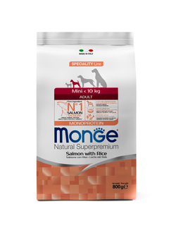 Корм Monge Mini для собак мелких пород с лососем 0,8 кг