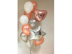 Набор из шаров "Розовое Золото"