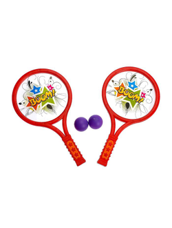 Набор для тенниса «Бум!», 2 ракетки, 2 мяча, цвета МИКС