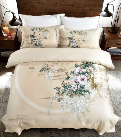 Постельное белье мако-сатин евро 200x220x1 250x270x1 50x70x4 TIS07-804