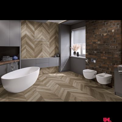 SPC ламинат Damy Floor Chevron Saint-Germain / Сен-Жермен DF05-Ch 43 класс толщина 5.0 мм с фаской замковый 1.676 м2