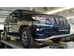 Защита переднего бампера волна d57 на Toyota Land Cruiser Prado 150 (2017-...)