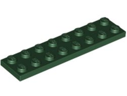 Plate 2 x 8, Dark Green (3034 / 4271444 / 6174940)