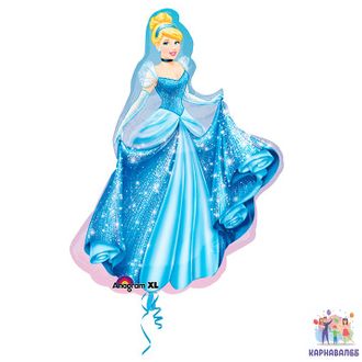 Шар Золушка фольга 100 см   ( шар + гелий + лента)