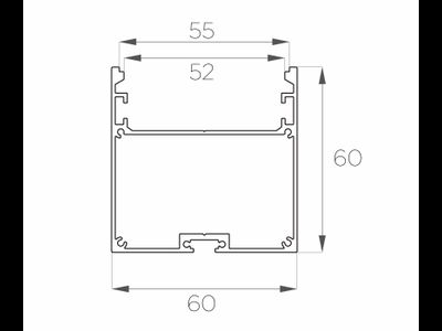 Алюминиевый профиль 4L-6060-S ANOD