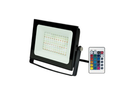 Uniel прожектор светодиодный RGB с пультом 50W(3400lm 120°) ULF-F60-50W/RGB IP65 200-240В BLACK