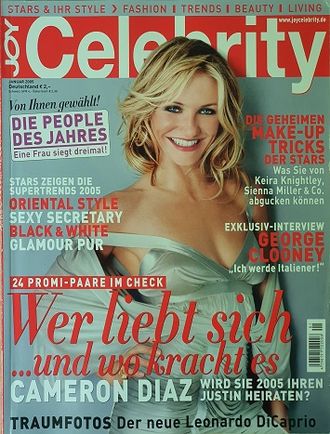 JOY Celebrity Magazine January 2005 Cameron Diaz, Женские иностранные журналы, Intpressshop