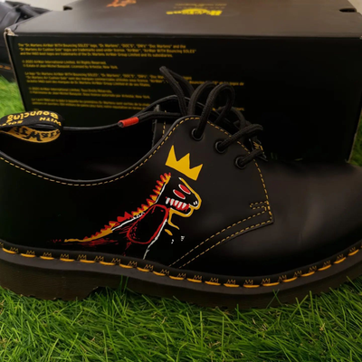 Полуботинки Dr. Martens 1461 Basquiat черные с рисунком