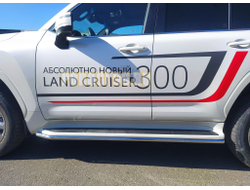 Защита штатного порога d42 Rival для Toyota Land Cruiser 300 GR Sport 2021-