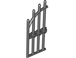 Door 1 x 4 x 9 Arched Gate with Bars and Three Studs, Black (42448 / 4169414 / 6008363)