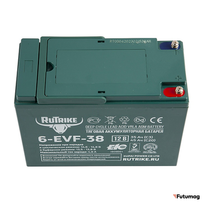 Тяговый аккумулятор RuTrike 6-EVF-38 (12V38A/H C3)