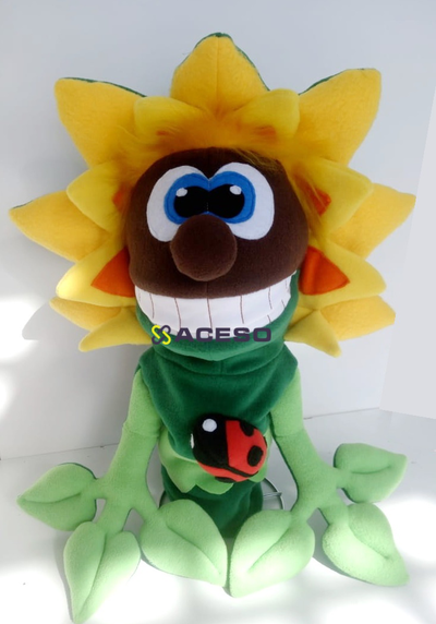 Логопедическая кукла-перчатка Подсолнух большой (управляется рот и язык), 50 см