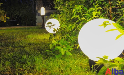 светильник шар 50 см для оформления парков, скверов, для установки на забор