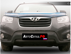 Premium защита радиатора для Hyundai Santa Fe (2010-2012) из 2-х частей