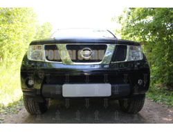 Защита радиатора Nissan Pathfinder III 2004-2010/Navara III (D40) 2005-2010 (black) низ