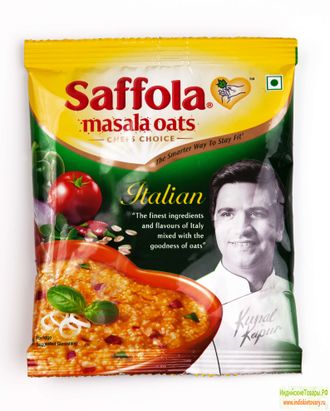 Саффола МАСАЛА ОУТС ПО-ИТАЛЬЯНСКИ, хлопья из 100% цельного овса, 39 г / Saffola Masala Oats Italian