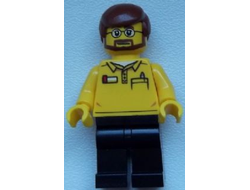 LEGO Store Employee, Black Legs, Beard and Glasses, n/a (cty0578)