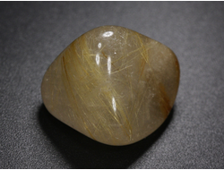 Кварц с рутилом (рутиловый), галтовка, Бразилия (22*16*15 мм, 7 г) №35189