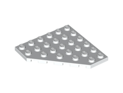 Wedge, Plate 6 x 6 Cut Corner, White (6106 / 6107667)