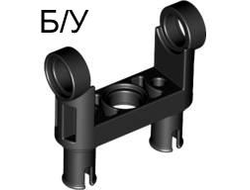 ! Б/У - Technic, Pin Connector Toggle Joint Smooth Double with 2 Pins, Black (48496 / 4236640 / 4238840 / 4849626 / 6328175) - Б/У
