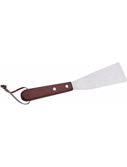 Лопатка 25,5 см изогнутая, рабочая часть 8,5*5 см, нержавеющая сталь с деревянной ручкой