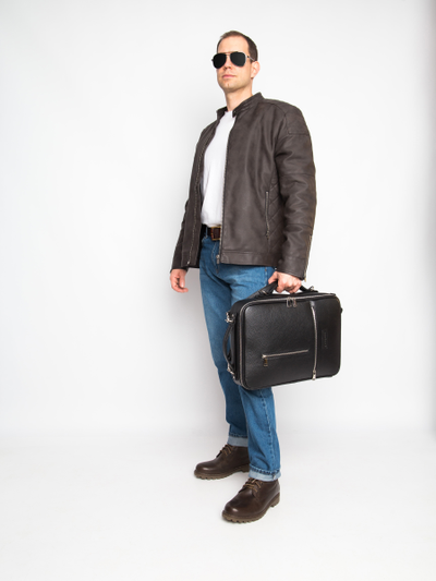 Кожаная сумка-рюкзак Castenaso black (арт. 3108-01)