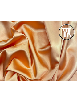 Атлас-стрейч, цв. Светло-оранжевый