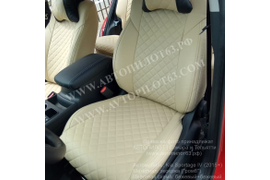 Kia Sportage IV (2015+) (экокожа ромб, бежевый+бежевый)