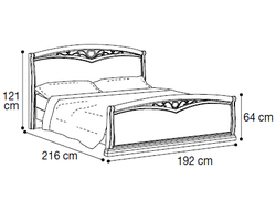 Кровать "Curvo Fregio" с изножьем 180х200 см