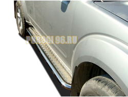 Пороги с накладным листом	d60 Nissan Pathfinder R51 (2004-2010)