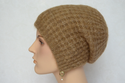 Коричневая шапка капор для женщин Vizio Италия 6188