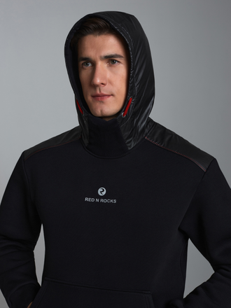 Теплый спортивный костюм мужской  12SKM-1601 (черный)