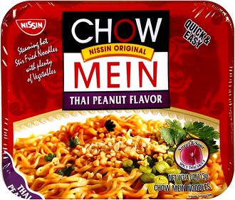 Лапша Nissin Chow Mein Thai Peanut Тайский Арахис 113 гр (8 шт)