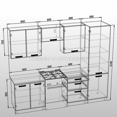 Кухня Винчи №6 (2000+600 газовка)
