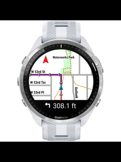 Умные часы Garmin Forerunner 965 Whitestone / Powder Gray Titanium