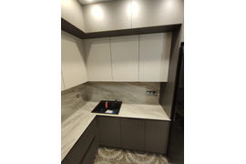 Кухня софт серый